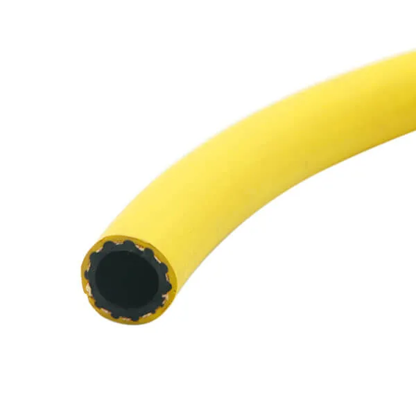 MANGUEIRA BORRACHA AMARELA 10M*8 MM LACRADA ROSCA 1/4″ -ROLO